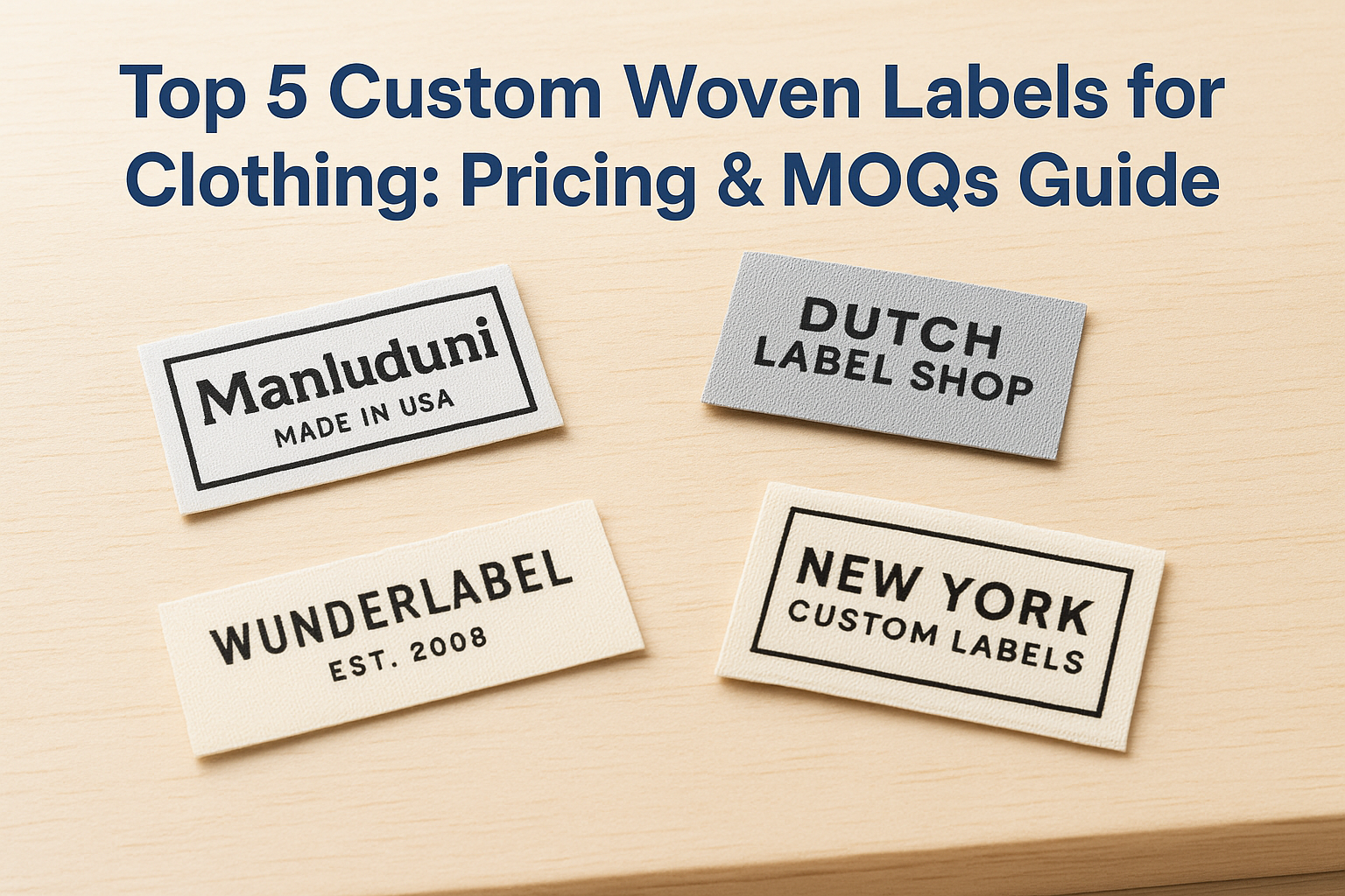 Top 5 Custom Woven Labels for Clothing: Pricing & MOQs Guide