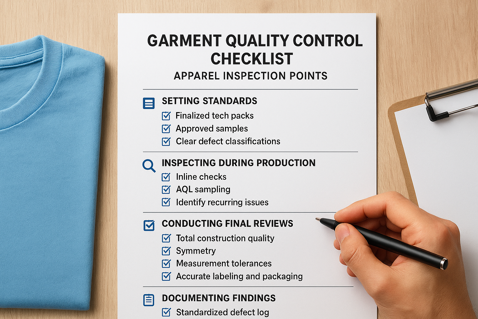 Garment Quality Control Checklist: Apparel Inspection Points