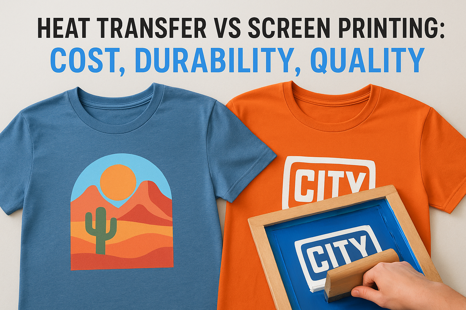 Heat Transfer vs Screen Printing: Cost, Durability, Quality