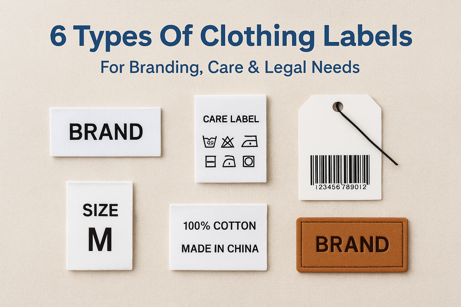 6 Types Of Clothing Labels For Branding, Care & Legal Needs