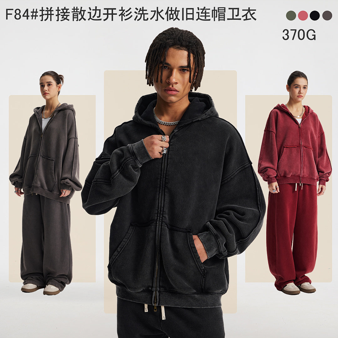 Washed Zip-Up Jacket - F84