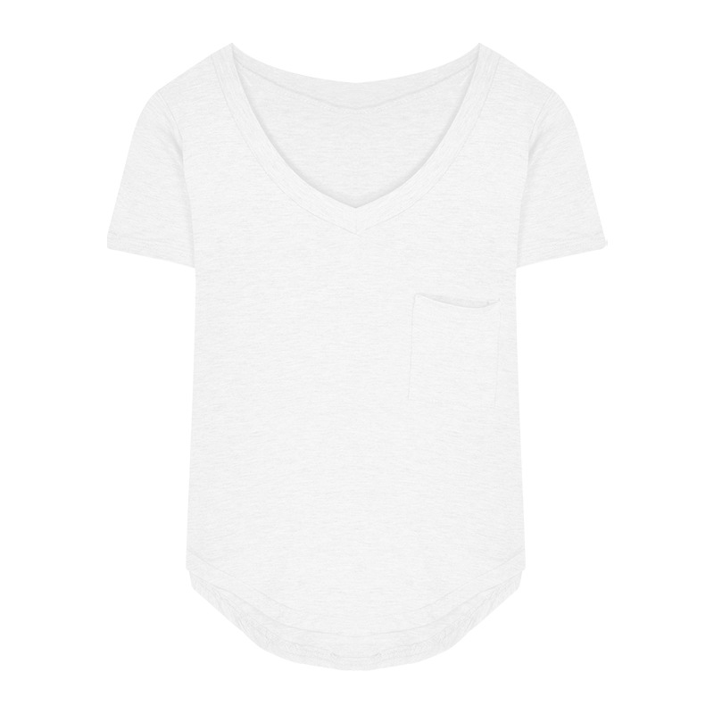 Asymmetrical V-Neck “Soft Sexy” Short Sleeve Top (Women) - Image 7